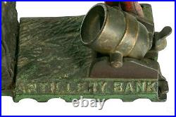 Original Cast Iron Mechanical Bank ARTILLERY Civil War J & E Stevens Cir. 1892