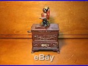 Original Cast Iron Monkey Organ Mechanical Bank by Kyser & Rex c. 1881