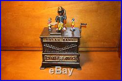 Original Cast Iron Organ Mechanical Bank Boy & Girl by Kyser & Rex c. 1882