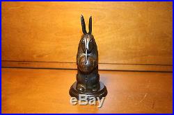 Original Cast Iron Rabbit Standing Mechanical Bank by Lockwood Mfg. C1900