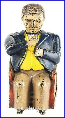 Original Cast Iron Tammany Hall Mechanical Bank 1873 J. E. Stevens
