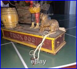 Original Cast Iron Trick Dog Mechanical Bank 1888 Beautiful Antique by Hubley