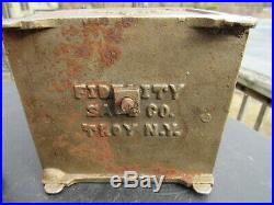 Original Fidelity Deposit Co Toy Bank Salesman Sample Fidelity Safe Co. Troy N. Y