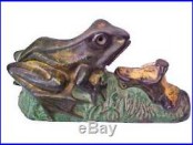 Original J. & E. Stevens Two Frogs Cast Iron Mechanical Bank