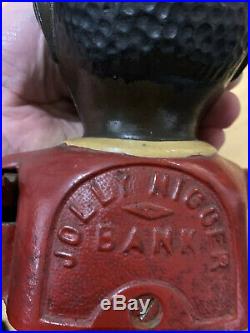 Original Jolly Bank Cast Iron Mechanical Bank Money Box Money Bank