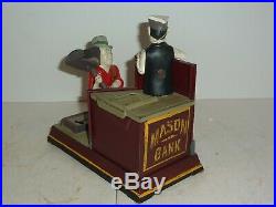 Original Mason Mechanical Bank 1887 Cast Iron
