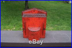 Original Painted 1884 Antique Cast Iron Punch and Judy Mechanical Bank