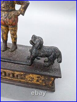 Original Pat. 1888 Hubley Trick Dog Cast Iron Mechanical Bank