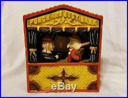 Original Punch and Judy Cast Iron Coin Bank
