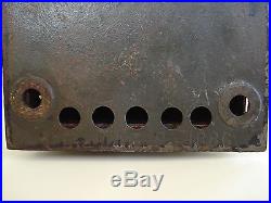 Original Shepard Hardware Stump Speaker Cast Iron Mechanical Bank Brown Face
