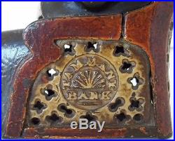Original Vintage Tammany Hall Cast Iron Mechanical Bank JE Stevens 1875