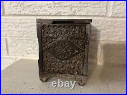 Ornate Antique C1897 J&E Stevens Treasure Combination Safe Cast Iron