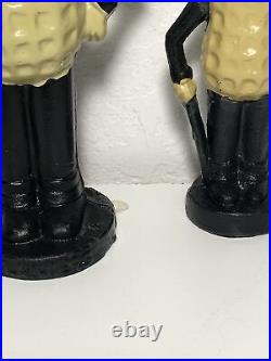 PLANTER'S MR. PEANUT coin banks cast iron 7.1/2IN -5.1/2IN LOT OF 2