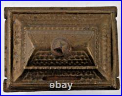 Pat 1875 J & E Stevens Cast Iron Roof Bank Penny Savings Antique Still Bank Pat 1875 J & E Stevens Cast Iron Roof Bank Penny Savings Antique Still Bank