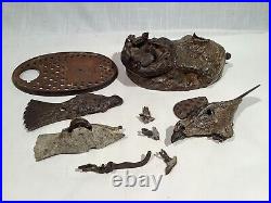 Pat. 1883 Original Eagle & Eaglets Iron Mechanical Bank Parts