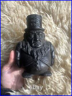 Paul Kruger Cast Iron Still Bank Ca. 1880, Transvaal Figural Money Box