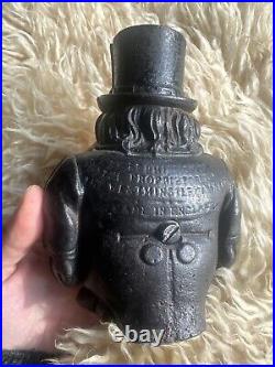 Paul Kruger Cast Iron Still Bank Ca. 1880, Transvaal Figural Money Box