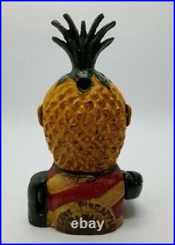 Penny Pineapple Cast Iron Mechanical Bank Hawaii 50th State Original Paint Works