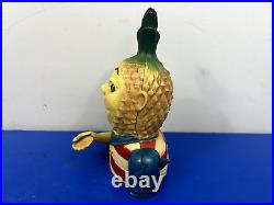 Penny Pineapple Cast Iron Mechanical Bank Hawaii 50th State Original Paint Works