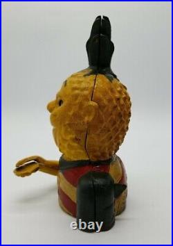 Penny Pineapple Cast Iron Mechanical Bank Hawaii 50th State Original Paint Works
