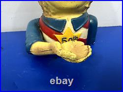 Penny Pineapple Cast Iron Mechanical Bank Hawaii 50th State Original Paint Works