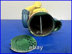 Penny Pineapple Cast Iron Mechanical Bank Hawaii 50th State Original Paint Works