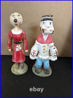 Popeye And Olive Oil Cast Banks 1930'S RARE SET