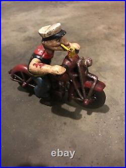 Popeye Motorcycle Toy Patina Harley Fatboy Collector Triumph Indian Bike GIFT
