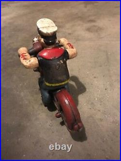 Popeye Motorcycle Toy Patina Harley Fatboy Collector Triumph Indian Bike GIFT