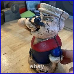 Popeye the Sailor Mechanical Piggy Bank CAST IRON Collector Man Cave 3+ POUNDS