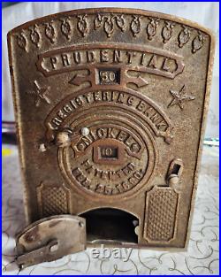 Prudential Registering Bank Nickle Patented Feb 25 1890 Heavy Metal +5lbs c1890