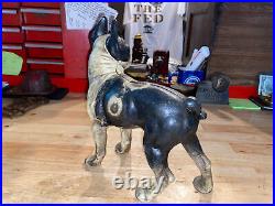 Pug Cast Iron Piggy Bank Patina Dog Puppy K9 Bulldog Collector Birthday GIFT WOW