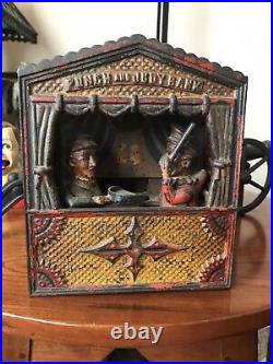 Punch And Judy Cast Iron Mechanical Bank