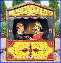 Punch and Judy Bank Shephard Hardware Original Cast Iron Mechanical Bank