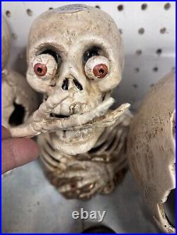 RARE 1900's Cast iron Skull Misery Bank Mechanical Bank Toy Excellant Shape