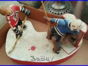 RARE 1975 Flyers Bobby Clarke Cast Iron Mechanical Hockey Bank Slapshot Wright