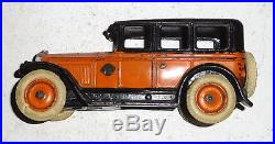 RARE - ARCADE 1928 BUICK SEDAN TAXI - BANK (custom run cast iron antique toy)
