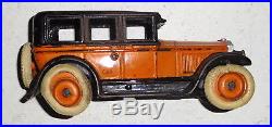 RARE - ARCADE 1928 BUICK SEDAN TAXI - BANK (custom run cast iron antique toy)