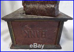 RARE Antique 1880s SHEPARD HARDWARE Cast Iron UNCLE SAM MECHANICAL BANK -WORKS-