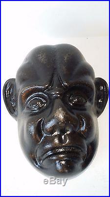 RARE Antique Cast Iron FROWNING FACE BANK books for $1400 Moore's #12 rated E
