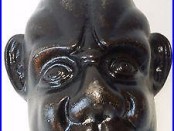 RARE Antique Cast Iron FROWNING FACE BANK books for $1400 Moore