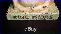 RARE Antique Cast Iron KING MIDAS BANK by Hubley Moore's #13 Rated E $3000