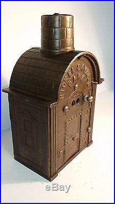 RARE Antique Cast Iron NICKEL SAVINGS BANK Prototype, never in production