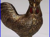 RARE Antique Cast Iron POLISH ROOSTER BANK U. S. Rated E books at S2000