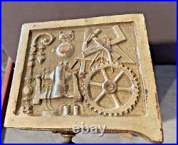 RARE Antique Kenton Bank of Industry Combo Safe Cast Iron Still Bank-2765.23