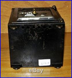 RARE! C. 1897 J. & E. Stevens Watchdog Safe Cast Iron Mechanical Bank- Exc. Cond