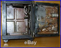 RARE! C. 1897 J. & E. Stevens Watchdog Safe Cast Iron Mechanical Bank- Exc. Cond