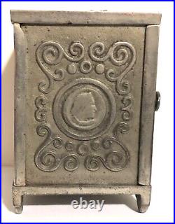 RARE! C. 1902 Arcade Sampson Safe Cast Iron Combination Dial Bank Excellent
