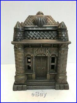 RARE Cast Iron Four Tower Bank Still Bank J. & E. Stevens 1895
