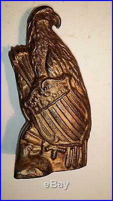 RARE Cast Iron OLD ABE with SHIELD Eagle Bank ca. 1880 Moore's 676 rated an E